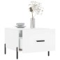 vidaXL Tavolino da Salotto Bianco Lucido 50x50x40 cm Legno Multistrato