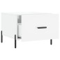 vidaXL Tavolino da Salotto Bianco Lucido 50x50x40 cm Legno Multistrato