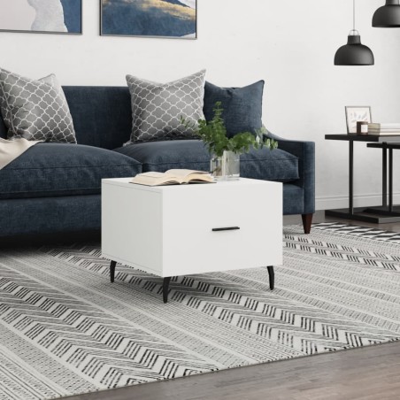 vidaXL Tavolino da Salotto Bianco 50x50x40 cm in Legno Multistrato