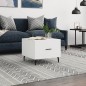 vidaXL Tavolino da Salotto Bianco 50x50x40 cm in Legno Multistrato