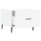 vidaXL Tavolino da Salotto Bianco 50x50x40 cm in Legno Multistrato