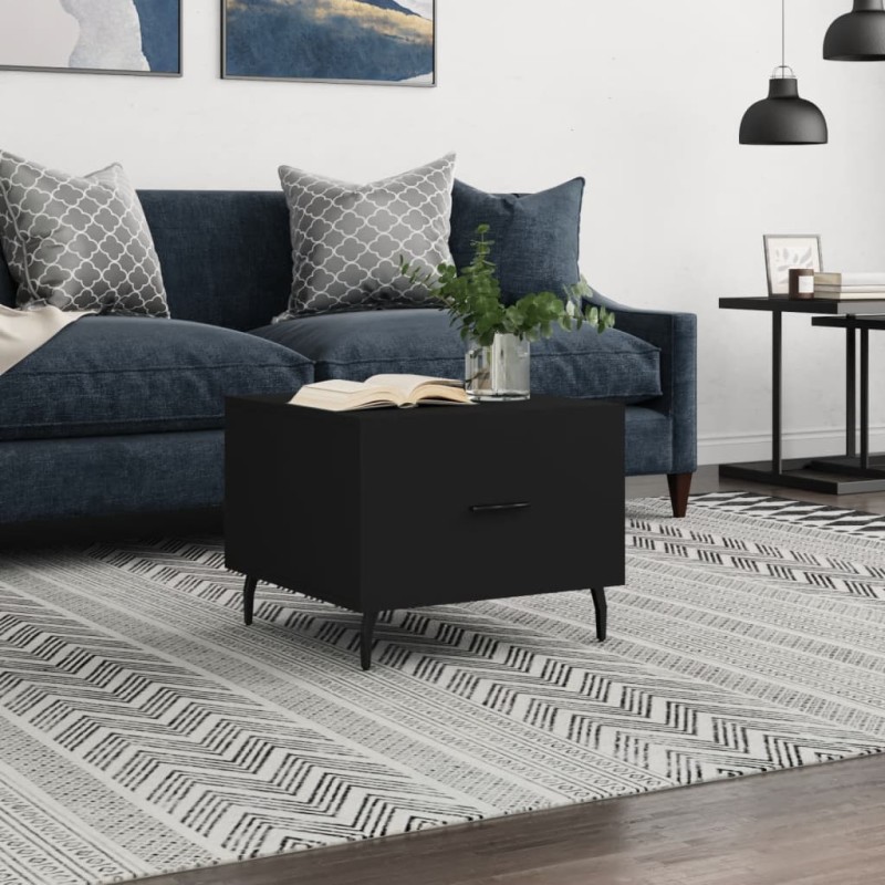 vidaXL Tavolino da Salotto Nero 50x50x40 cm in Legno Multistrato