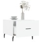 vidaXL Tavolino da Salotto Bianco Lucido 50x50x40 cm Legno Multistrato