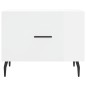 vidaXL Tavolino da Salotto Bianco Lucido 50x50x40 cm Legno Multistrato