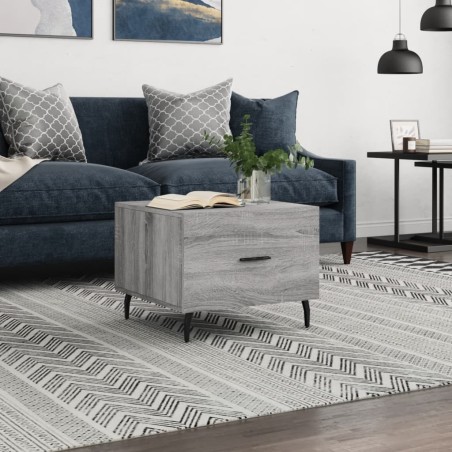 vidaXL Tavolino da Salotto Grigio Sonoma 50x50x40 cm Legno Multistrato