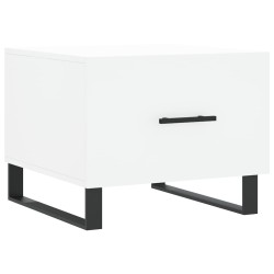 vidaXL Tavolino da Salotto Bianco 50x50x40 cm in Legno Multistrato