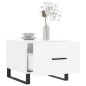 vidaXL Tavolino da Salotto Bianco Lucido 50x50x40 cm Legno Multistrato