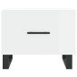 vidaXL Tavolino da Salotto Bianco Lucido 50x50x40 cm Legno Multistrato