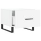 vidaXL Tavolino da Salotto Bianco Lucido 50x50x40 cm Legno Multistrato