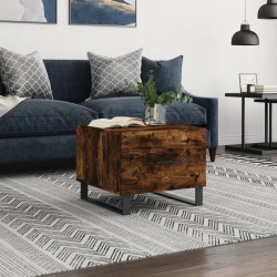 vidaXL Tavolino da Salotto Rovere Fumo 50x50x40 cm Legno Multistrato