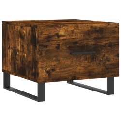 vidaXL Tavolino da Salotto Rovere Fumo 50x50x40 cm Legno Multistrato
