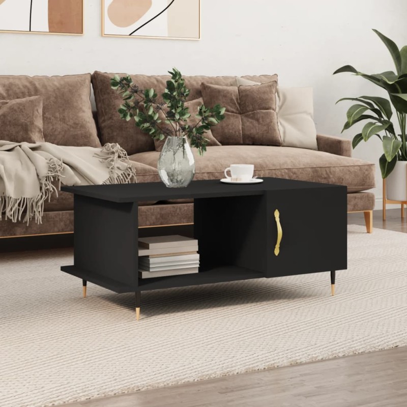 vidaXL Tavolino da Salotto Nero 90x50x40 cm in Legno Multistrato