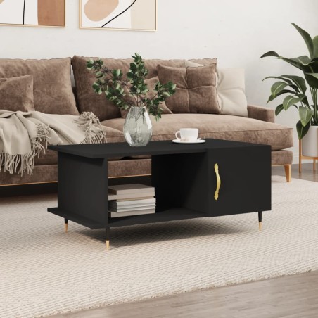vidaXL Tavolino da Salotto Nero 90x50x40 cm in Legno Multistrato