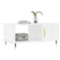 vidaXL Tavolino da Salotto Bianco Lucido 90x50x40 cm Legno Multistrato