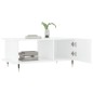 vidaXL Tavolino da Salotto Bianco Lucido 90x50x40 cm Legno Multistrato