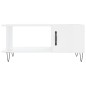 vidaXL Tavolino da Salotto Bianco Lucido 90x50x40 cm Legno Multistrato