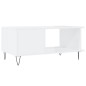 vidaXL Tavolino da Salotto Bianco Lucido 90x50x40 cm Legno Multistrato