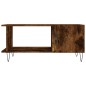 vidaXL Tavolino da Salotto Rovere Fumo 90x50x40cm in Legno Multistrato