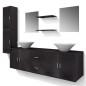 Mobili da Bagno con Lavabo Set 9 pz Nero Mobili da Bagno con Lavabo Set 9 pz Nero