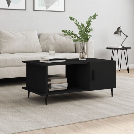 vidaXL Tavolino da Salotto Nero 90x50x40 cm in Legno Multistrato