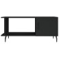 vidaXL Tavolino da Salotto Nero 90x50x40 cm in Legno Multistrato