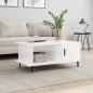 vidaXL Tavolino da Salotto Bianco Lucido 90x50x40 cm Legno Multistrato