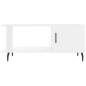 vidaXL Tavolino da Salotto Bianco Lucido 90x50x40 cm Legno Multistrato