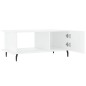 vidaXL Tavolino da Salotto Bianco Lucido 90x50x40 cm Legno Multistrato
