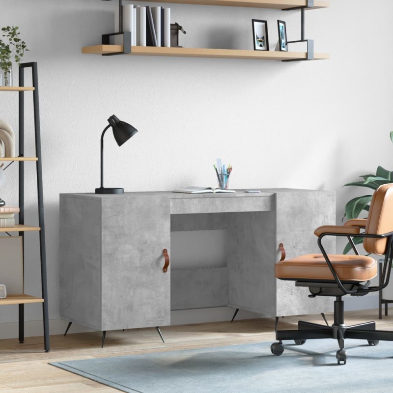 vidaXL Scrivania Grigio Cemento 140x50x75 cm in Legno Multistrato vidaXL Scrivania Grigio Cemento 140x50x75 cm in Legno Multistrato