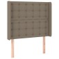 vidaXL Testiera ad Orecchio Tortora 93x16x118/128 cm in Tessuto
