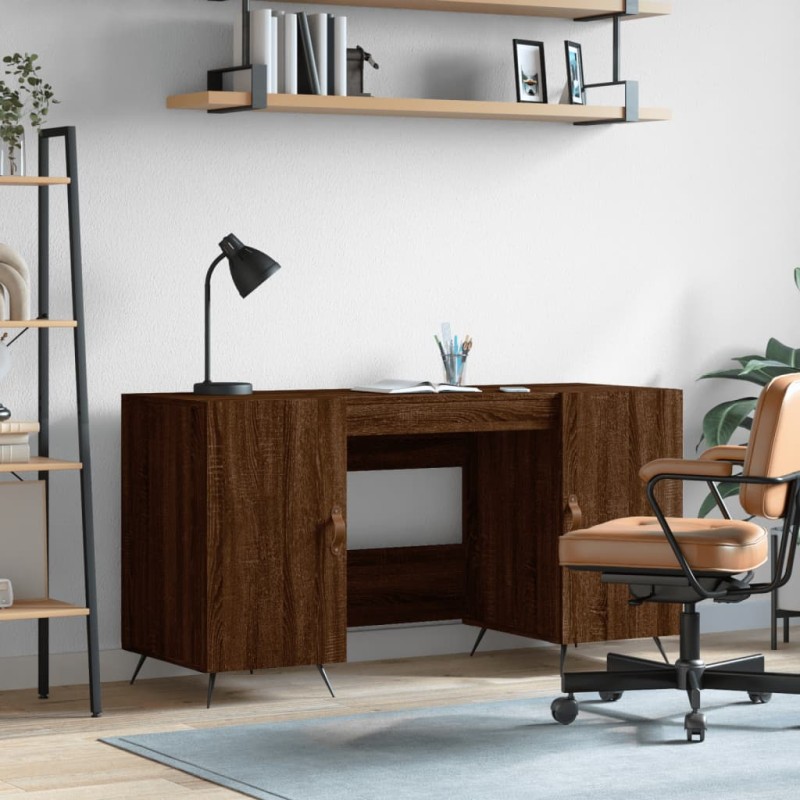 vidaXL Scrivania Rovere Marrone 140x50x75 cm in Legno Multistrato vidaXL Scrivania Rovere Marrone 140x50x75 cm in Legno Multistrato