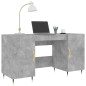 vidaXL Scrivania Grigio Cemento 140x50x75 cm in Legno Multistrato vidaXL Scrivania Grigio Cemento 140x50x75 cm in Legno Multistrato