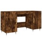 vidaXL Scrivania Rovere Fumo 140x50x75 cm in Legno Multistrato