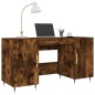 vidaXL Scrivania Rovere Fumo 140x50x75 cm in Legno Multistrato