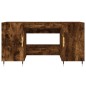 vidaXL Scrivania Rovere Fumo 140x50x75 cm in Legno Multistrato