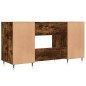 vidaXL Scrivania Rovere Fumo 140x50x75 cm in Legno Multistrato
