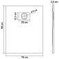 Piatto Doccia in SMC Nero 90x70 cm Piatto Doccia in SMC Nero 90x70 cm