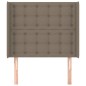 vidaXL Testiera ad Orecchio Tortora 93x16x118/128 cm in Tessuto