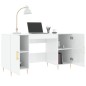 vidaXL Scrivania Bianco Lucido 140x50x75 cm in Legno Multistrato vidaXL Scrivania Bianco Lucido 140x50x75 cm in Legno Multistrato