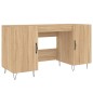 vidaXL Scrivania Rovere Sonoma 140x50x75 cm in Legno Multistrato