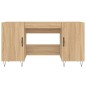 vidaXL Scrivania Rovere Sonoma 140x50x75 cm in Legno Multistrato