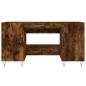 vidaXL Scrivania Rovere Fumo 140x50x75 cm in Legno Multistrato