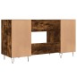 vidaXL Scrivania Rovere Fumo 140x50x75 cm in Legno Multistrato