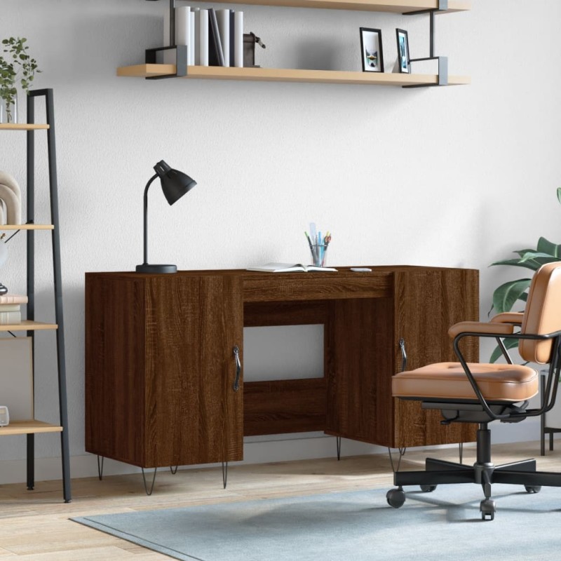 vidaXL Scrivania Rovere Marrone 140x50x75 cm in Legno Multistrato vidaXL Scrivania Rovere Marrone 140x50x75 cm in Legno Multistrato