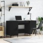 vidaXL Scrivania Nera 140x50x75 cm in Legno Multistrato vidaXL Scrivania Nera 140x50x75 cm in Legno Multistrato