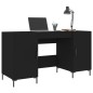 vidaXL Scrivania Nera 140x50x75 cm in Legno Multistrato vidaXL Scrivania Nera 140x50x75 cm in Legno Multistrato