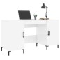 vidaXL Scrivania Bianco Lucido 140x50x75 cm in Legno Multistrato