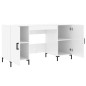 vidaXL Scrivania Bianco Lucido 140x50x75 cm in Legno Multistrato