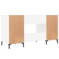 vidaXL Scrivania Bianco Lucido 140x50x75 cm in Legno Multistrato