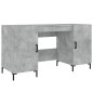 vidaXL Scrivania Grigio Cemento 140x50x75 cm in Legno Multistrato